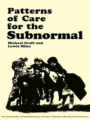 cover image of Patterns of Care for the Subnormal